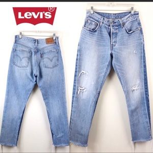 Levi’s 501 High Rose Vintage Wash Cropped Jeans